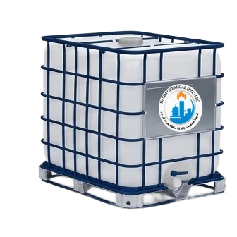 IBC tote with the Nasim Chemical label on its plate