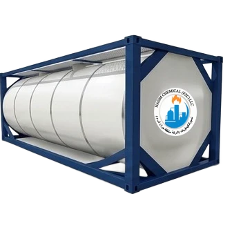 ISO tank container with the Nasim Chemical label